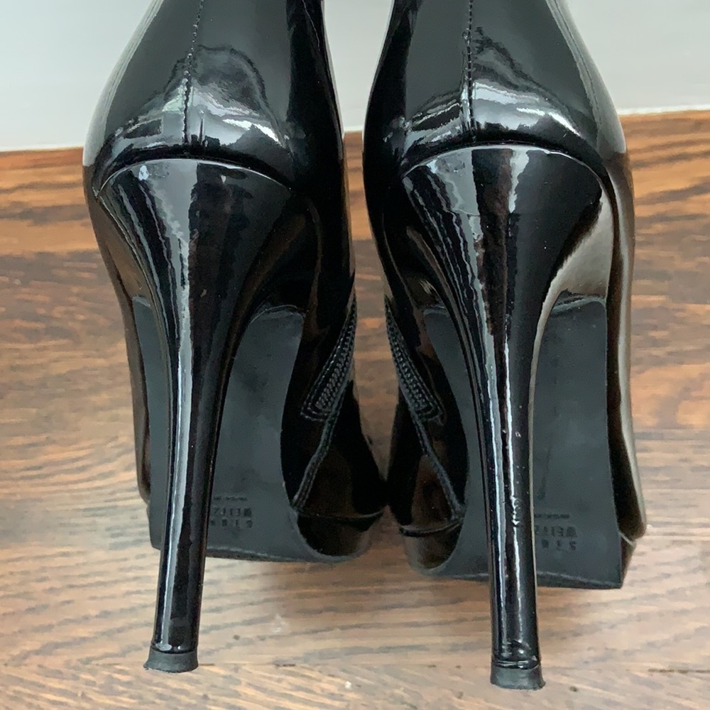 Stuart Weitzman Black Patent Leather Boots - Picture 7 of 14